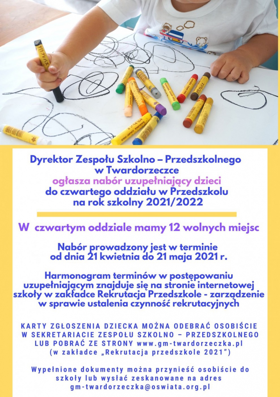 Nabór uzupełniający do przedszkola