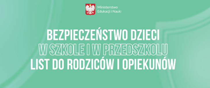 List wiceminister do rodziców i opiekunów