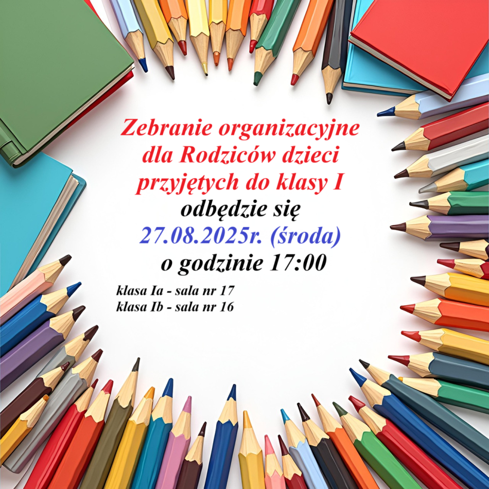 Zebranie organizacyjne klasa 1