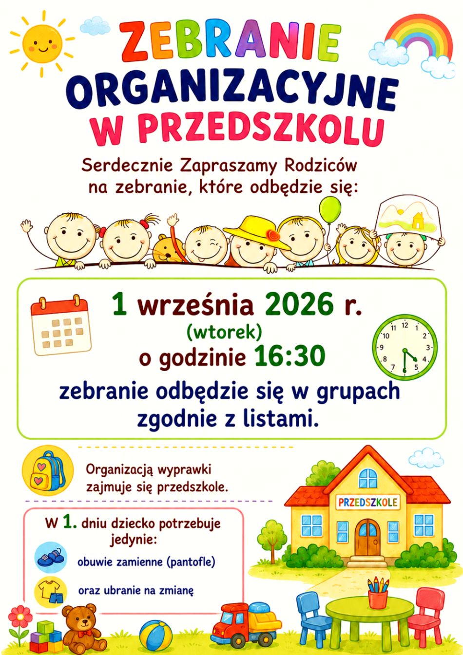 Zebranie organizacyjne 2026/2027